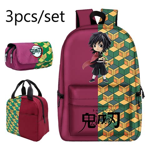 Anime Demon Slayer Backpack Lunch Box Pen bag set India | Ubuy