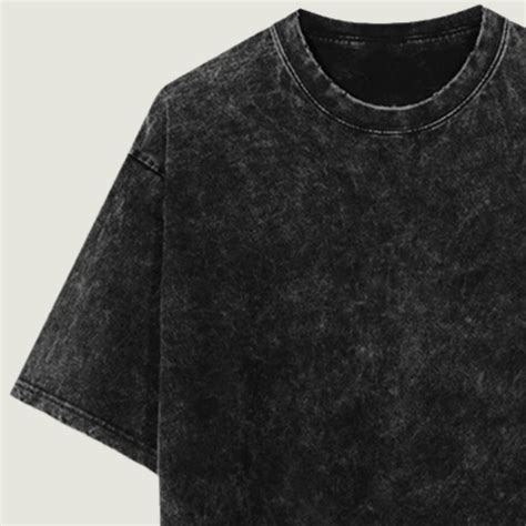 FRAGMENT Oversized Acid Wash Black Cotton Tee – Lost Season
