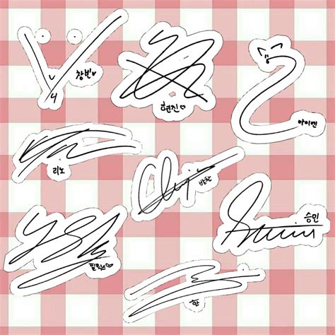 Jual Sticker Transparan Stray Kids Signature Tanda Tangan TTD | Shopee ...