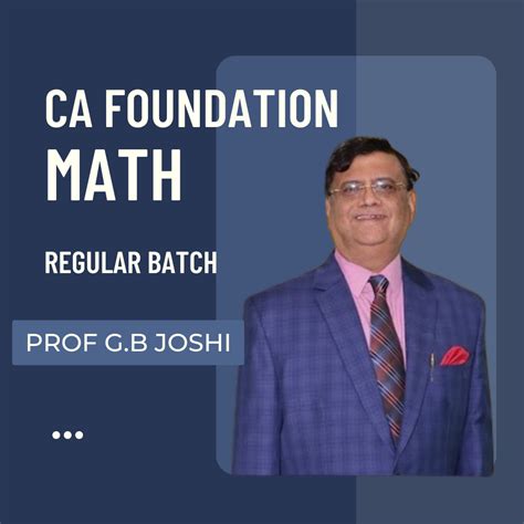 CA Foundation Maths | Regular Batch by Prof Girish B Joshi | For May 2 ...