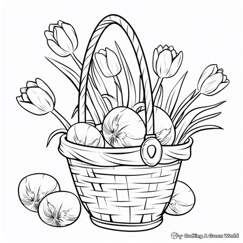 Easter Basket Coloring Pages - Free & Printable!