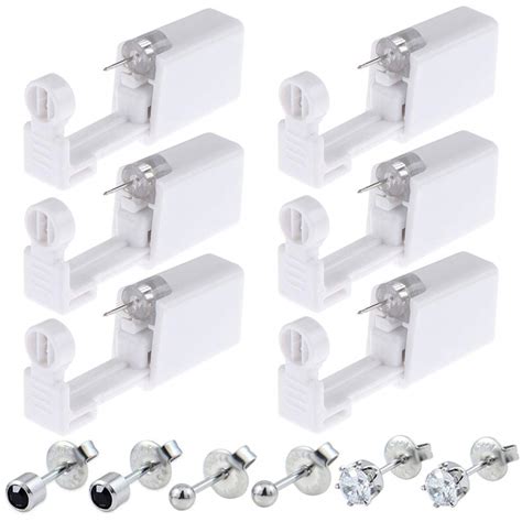 Buy Silmy 6 Pack Safety Ear Piercing Kit - Disposable Self Ear Piercing ...
