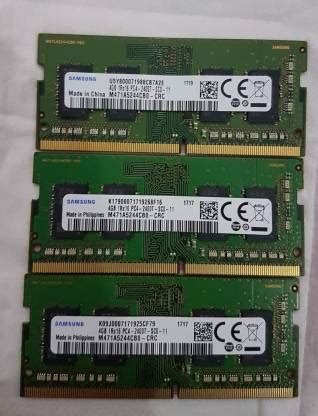 SAMSUNG ram DDR4 4 GB (Single Channel) Laptop (M471A5244CB0-CRC ...