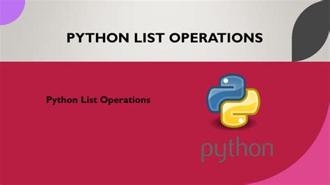 Image result for Python List Operations