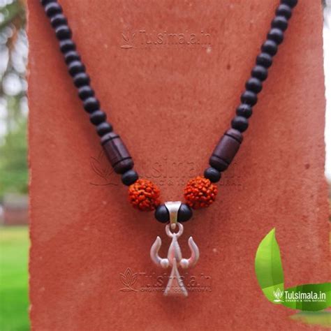 Lord Shiva Trishul Pure Silver Locket Mala Necklace for Men, Women ...