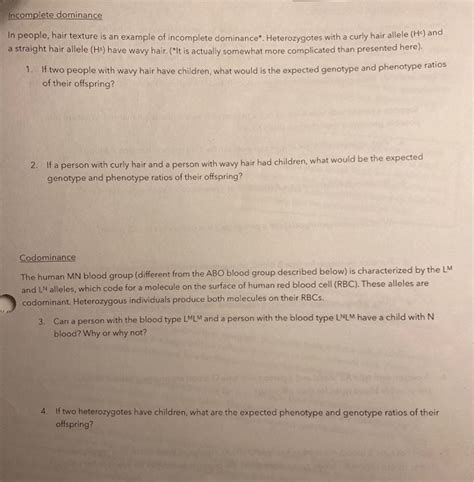 Image result for Incomplete Dominance Hair Example