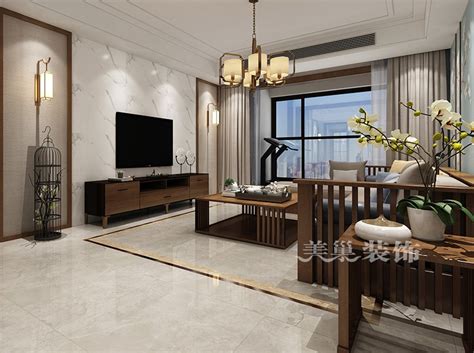 郑州比华利庄园145平四室装修样板间-暖意兼具雅致的新中式风格|比华利|庄园|美巢_新浪新闻