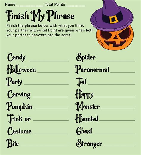 Halloween Party Games - 15 Free PDF Printables | Printablee