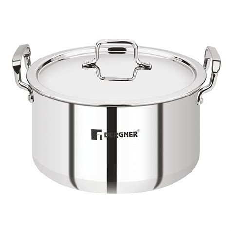 Buy Bergner Tripro Triply Cook and Serve Casserole/Biryani Pot/Handi ...