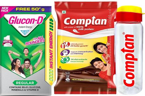 Glucon-D Instant Energy Regular Glucose Powder 500g + Complan New ...