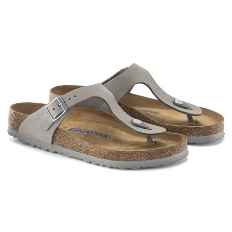 Gizeh Soft Footbed Nubuck Leather Dove Gray | BIRKENSTOCK