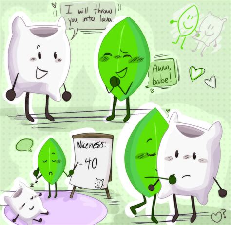 Leafy x Pillow bfdi by Sobbingosc on DeviantArt