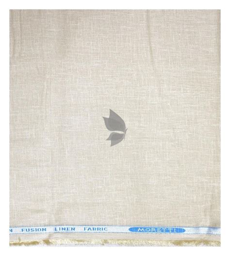 J.Hampstead Moretti 100% Pure Linen Fabric with Beige Colour Plain ...