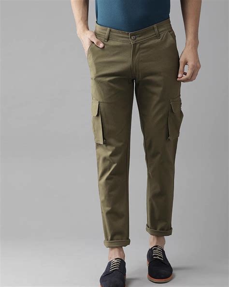 Buy Men's Blue Slim Fit Cargo Trousers Online at Bewakoof