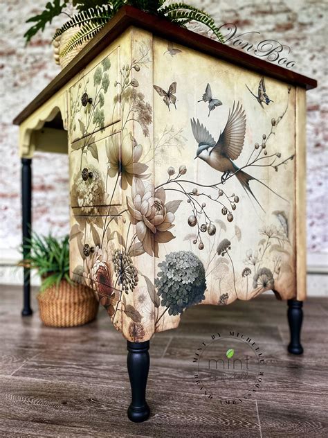 Pale Blossom - Mint by Michelle Decoupage Paper - Furniture Upcycling ...
