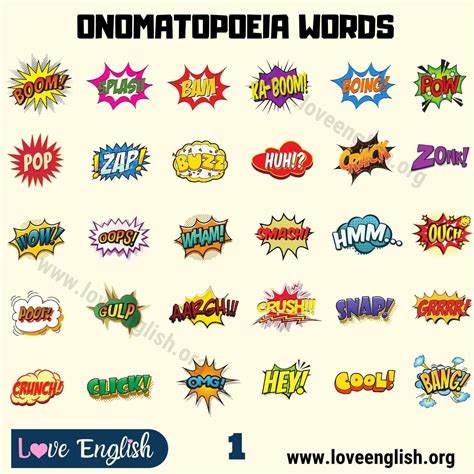 Onomatopoeia: Wonderful List of 120+ Words that Describe Sounds - Love English | Onomatopoeia ...