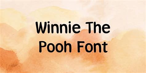 Winnie The Pooh Font Free Download