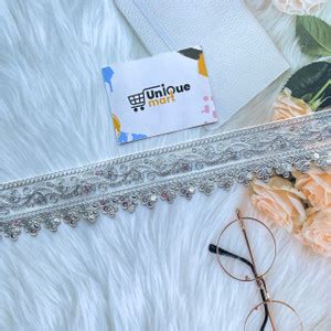 uniquemart Silver Zari Lace Border, Sequence Lace, Saree Lace Border ...