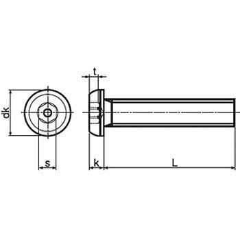 TRF/Tamper-Proof Screw, Stainless Steel Pin, Small Button Hexagonal ...