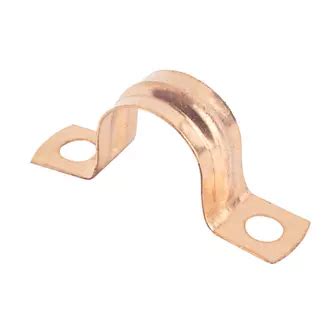 28mm Pipe Clips Copper 5 Pack
