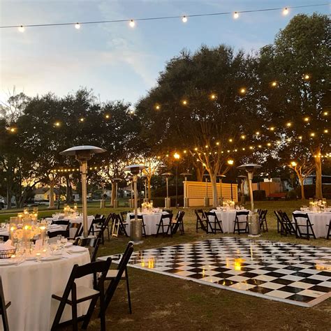 Reception with checkered dance floor | Wedding backyard reception ...