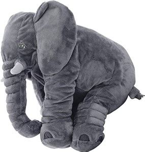 DearJoy Baby Elephant Pillow (Grey) - 45 cm - Baby Elephant Pillow ...