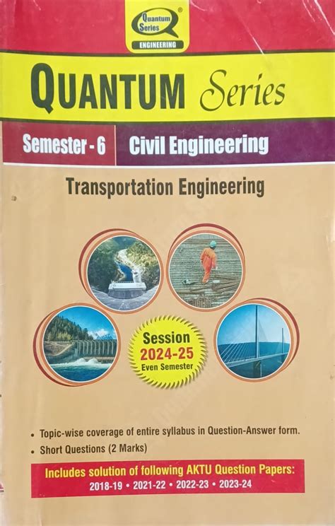 Quantum Series Transportation Engineering BCE602 AKTU BTech Semester 6 ...