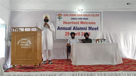 Sarhali College Alumni Meet on 29 April 2023