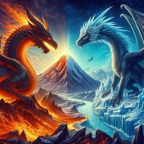 Fire and Ice Dragons by Shritistrang on DeviantArt