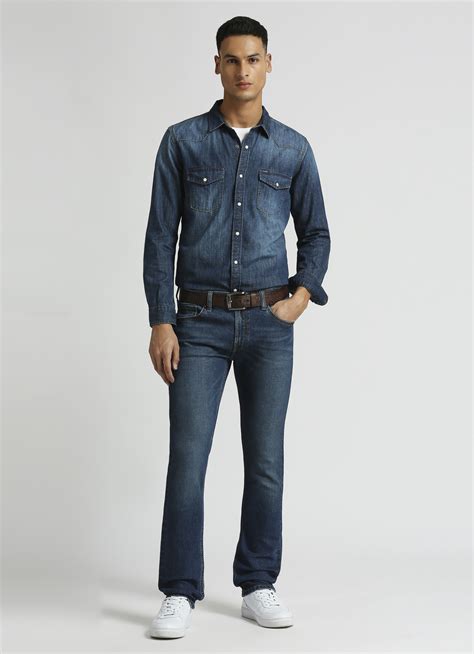 Vapour Dark Blue Mid Rise Slim Fit Jeans | Pepe Jeans India