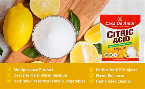 Casa De Amor Pure Citric Acid, Nimbu Sat | Food Grade, Natural ...