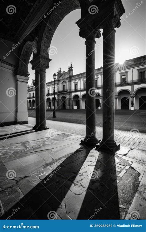 Archway Shadow in Spanish Old Town Stock Photo - Image of destination ...
