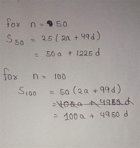 Observation for n = 50, Sn = _______, For n =100 , Sn = ______ ??Plzz ...