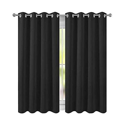 Buy LIVINGCREATION Shivam Concepts Set of 2 Solid Black Room Darkening ...