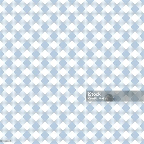 Light Blue Gingham Seamless Pattern Stock Illustration - Download Image ...