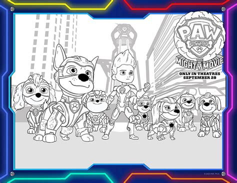 'PAW Patrol: The Mighty Movie coloring sheets | Fandango