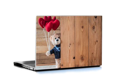 ISEE 360® Teddy Bear Laptop Skin Cover Laminated Stickers Girls Boys ...