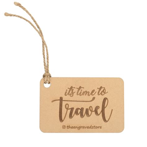 Customised Wooden Bag Tag - Its time To Travel | The Engraved Store