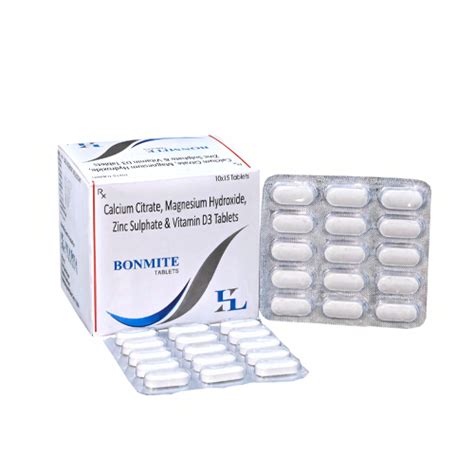 Bonmite - Calcium Citrate, Magnesium Hydroxide, Zinc Sulphate & Vitamin ...