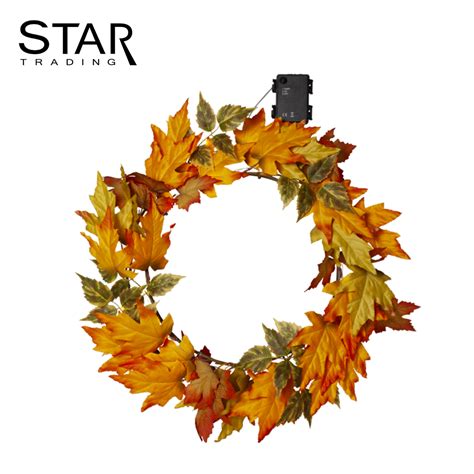 Battery Powered Wreath Autumn Star Trading - Ullared Lantmän