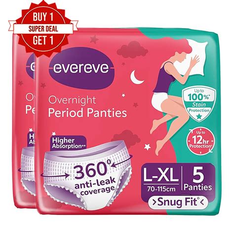 Evereve Disposable Period Panties L-XL Buy1Get1
