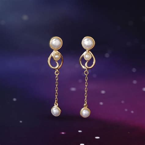Swirling Pearls 14KT Drop Earrings