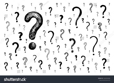 Hand Draw Question Marks Sign Kit Stock Vector (Royalty Free) 1565695606