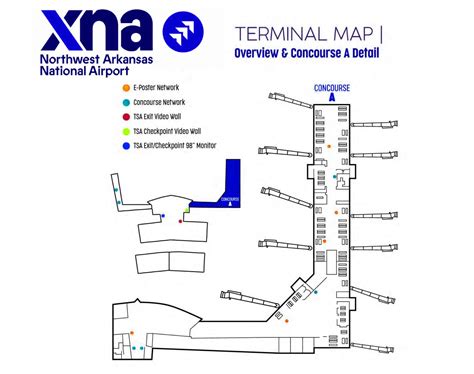 Northwest Arkansas National Airport XNA terminal map