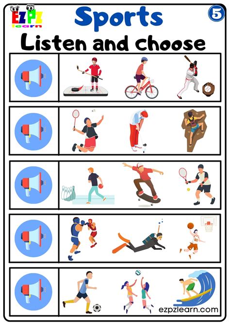Playing Sports Worksheet 的图像结果