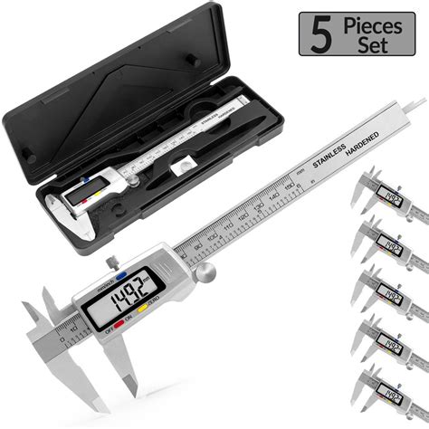 Buy 5x Set Monzana® Digital Vernier Caliper STAINLESS STEEL Electronic ...