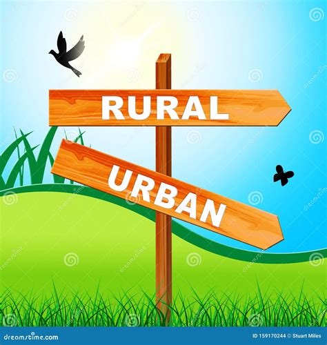 RURAL And URBAN Antonyms Word Card Vector Template. Flashcard Fo ...