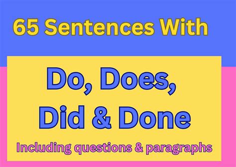 65 Sentences With Do, Does, Did & Done: Better Speaking!