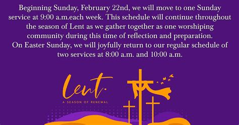 Lenten Season Sunday Services, 40 Windham Center Rd, Windham, ME ...