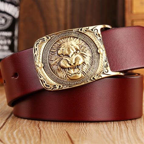 2017 new hot designer belts men high quality solid brass buckle luxury ...